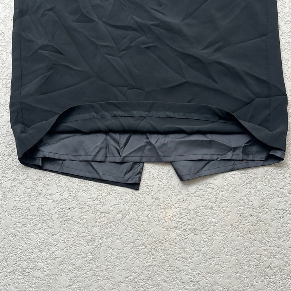 Josephine Chaus 100% Silk Black Knee-Length Pencil Skirt with Slit 22W - Picture 2 of 5
